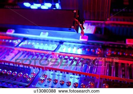 Stock Photo - Genome sequencing machine. 96-channel size selection robot for genomic library construction for next-generation sequencing. Photographed at the Genome Sciences Center, Vancouver, Canada.. Fotosearch