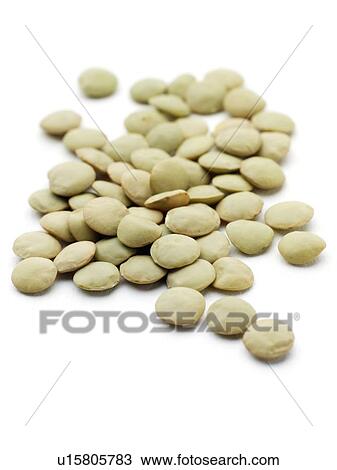 Stock Image - Green lentils.. Fotosearch