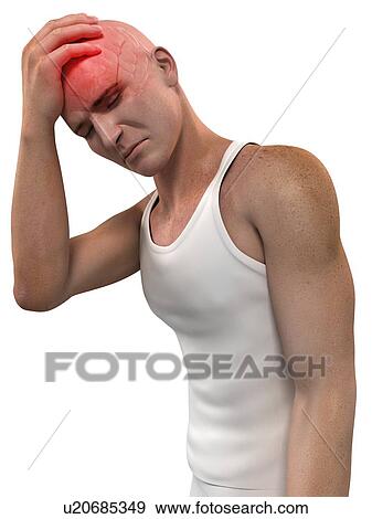 Headache, conceptual computer artwork. View Large Photo Image Stock Photo - Headache, conceptual computer artwork.. Fotosearch