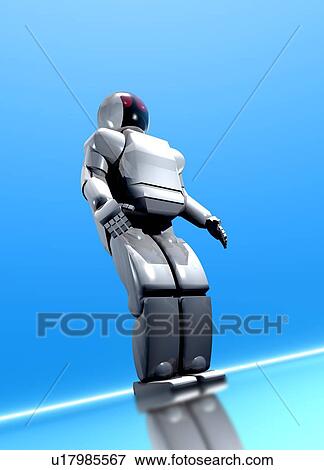 Stock Photo - Humanoid robot, computer artwork.. Fotosearch