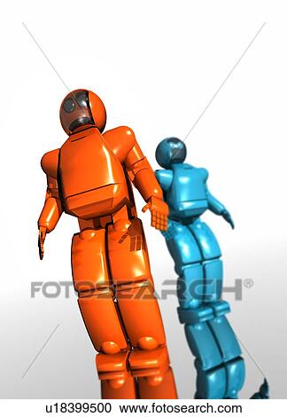 Humanoid robots, computer artwork. View Large Photo Image Stock Image - Humanoid robots, computer artwork.. Fotosearch