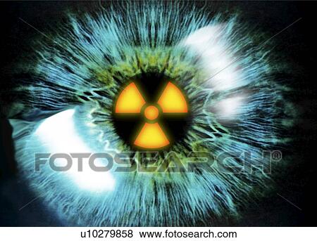 Iris with radiation warning sign, computer artwork. View Large Photo Image Stock Photo - Iris with radiation warning sign, computer artwork.. Fotosearch