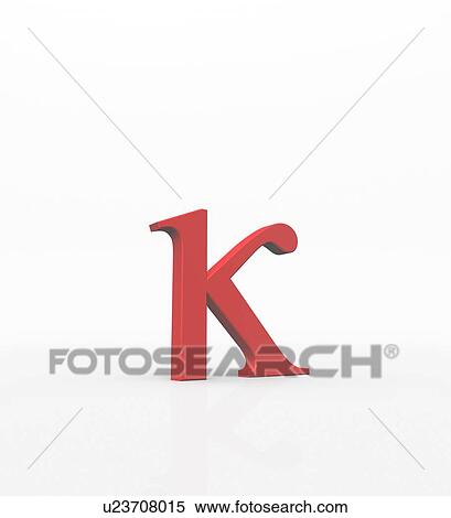 Stock Photography - Kappa is the 10th letter of the Greek alphabet, and in the system of Greek numerals it has a value of 20. The lower case letter is commonly used in Geometry, mathematics, chemistry, engineering and biology. The Greek alphabet has an important role in the . Fotosearch
