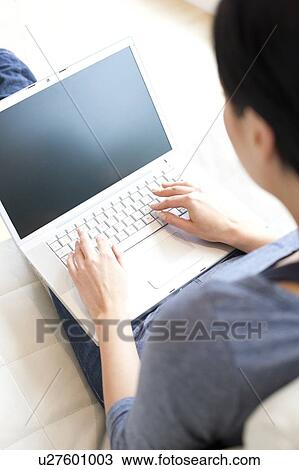 Laptop use. View Large Photo Image Stock Image - Laptop use.. Fotosearch