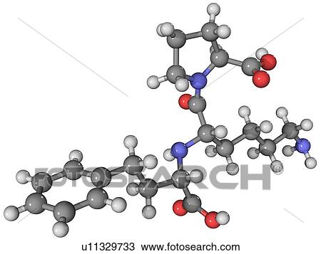 Lisinopril, molecular model. This is an ACE inhibitor drug used to treat hypertension (high blood pressure) and heart disease. Atoms are represented as spheres and are colour-coded: carbon (grey), hydrogen (white), nitrogen (blue) and oxygen (red). View Large Photo Image Stock Image - Lisinopril, molecular model. This is an ACE inhibitor drug used to treat hypertension (high blood pressure) and heart disease. Atoms are represented as spheres and are colour-coded: carbon (grey), hydrogen (white), nitrogen (blue) and oxygen (red).. Fotosearch