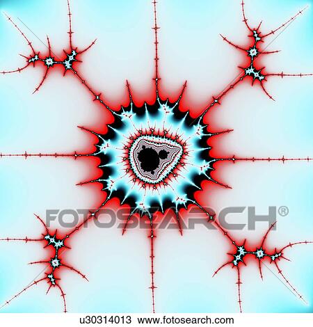 Stock Image - Mandelbrot fractal. Computer-generated image derived form a Mandelbrot Set.. Fotosearch