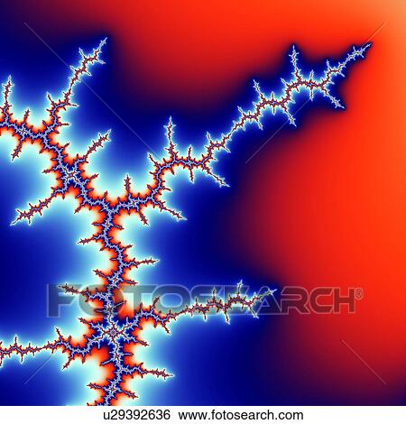 Stock Photograph - Mandelbrot fractal. Computer-generated image derived form a Mandelbrot Set.. Fotosearch