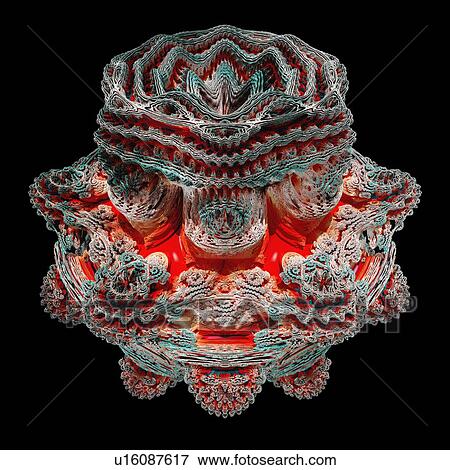 Stock Photo - Mandelbulb fractal. Computer-generated image of a three-dimensional analogue derived form a Mandelbrot Set.. Fotosearch