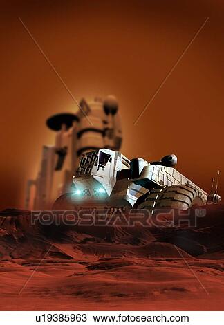 Mars exploration, computer artwork. View Large Photo Image Stock Image - Mars exploration, computer artwork.. Fotosearch