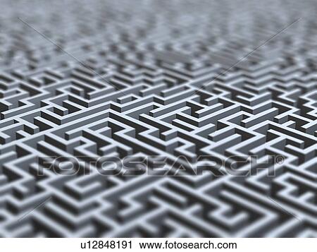 Stock Image - Maze, computer artwork.. Fotosearch