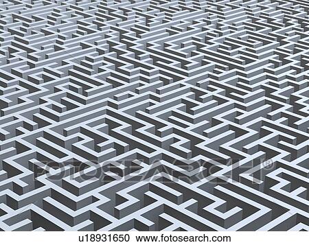Stock Image - Maze, computer artwork.. Fotosearch
