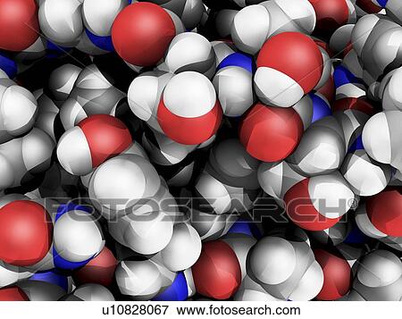 Stock Photo - Molecular model, computer artwork.. Fotosearch