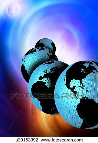 Stock Image - Multiple dimensions, conceptual computer artwork.. Fotosearch