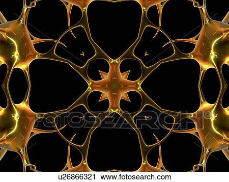 Stock Image - Neurons, kaleidoscope artwork. Fotosearch