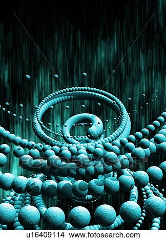 Picture - Neutrinos, conceptual computer artwork.. Fotosearch