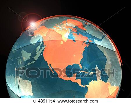 North America. Computer artwork of part of the Earth, focused on North America. View Large Photo Image Picture - North America. Computer artwork of part of the Earth, focused on North America.. Fotosearch