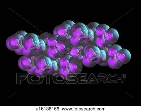 Stock Photograph - Phosphorus crystal structure, molecular model.. Fotosearch