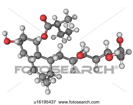 Pravastatin, molecular model. This is a cholesterol-lowering drug of the statin class. Atoms are represented as spheres and are colour-coded: carbon (grey), hydrogen (white) and oxygen (red). View Large Photo Image Stock Photo - Pravastatin, molecular model. This is a cholesterol-lowering drug of the statin class. Atoms are represented as spheres and are colour-coded: carbon (grey), hydrogen (white) and oxygen (red).. Fotosearch