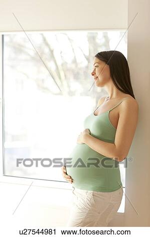Stock Image - Pregnant woman.. Fotosearch