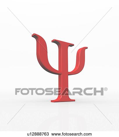 Stock Image - Psi is the 23rd letter of the Greek alphabet and has a numeric value of 700. The letter psi is commonly used in physics for representing a wavefunction in quantum mechanics. It is also used in biochemistry, pharmacology and computational theory. The Greek. Fotosearch