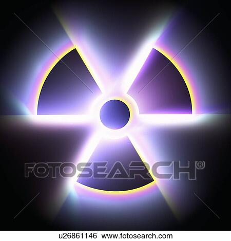 Stock Photograph - Radiation warning sign, computer artwork.. Fotosearch