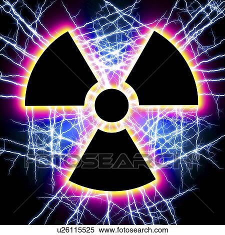 Stock Photography - Radiation warning sign, computer artwork.. Fotosearch