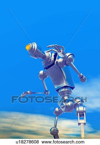 Robot, computer artwork. View Large Photo Image Stock Photo - Robot, computer artwork.. Fotosearch