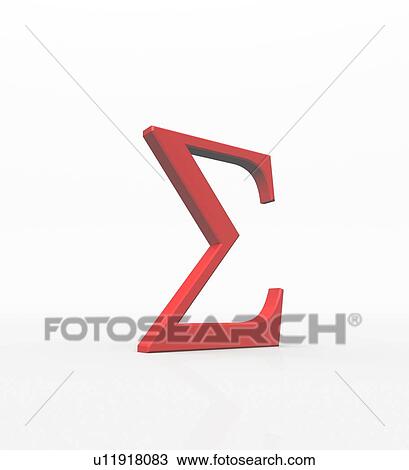 Stock Image - Sigma is the eighteenth letter of the Greek alphabet. In the system of Greek numerals it has a value of 200. The letter is widely used in many scientific disciplines: physics, chemistry, biology and quantum mechanics. The Greek alphabet has an important r. Fotosearch