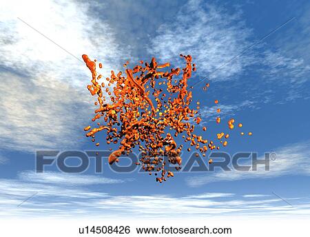 Stock Photograph - Smart dust, conceptual computer artwork. Swarm of tiny electromechanical devices that are wirelessly networked.. Fotosearch
