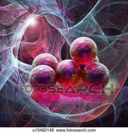 Stock Photo - Stem cell research, conceptual computer artwork.. Fotosearch