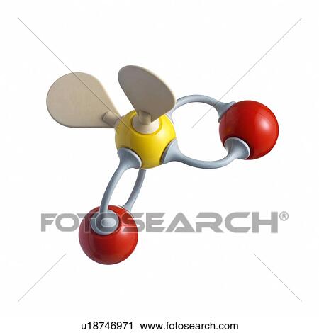 Sulphur dioxide molecule. Atoms are represented as spheres and are colour-coded: sulphur (yellow) and oxygen (red). Spare electrons are beige. View Large Photo Image Stock Image - Sulphur dioxide molecule. Atoms are represented as spheres and are colour-coded: sulphur (yellow) and oxygen (red). Spare electrons are beige.. Fotosearch