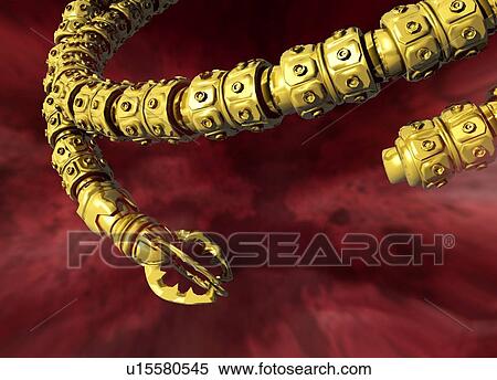 Stock Photography - Surgical snake robot, conceptual computer artwork.. Fotosearch