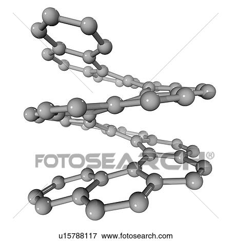 Tetradecahelicene, molecular model. This compound consists of benzene rings joined together in a way that forms a helix. View Large Photo Image Stock Photo - Tetradecahelicene, molecular model. This compound consists of benzene rings joined together in a way that forms a helix.. Fotosearch
