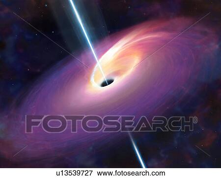 This image shows the aftermath of the accretion of a star by a supermassive black hole. Black holes such as these lurk at the centres of many, if not all, galaxies, and can weight in at anything from a few tens of thousands to several billion times the ma View Large Photo Image Stock Photo - This image shows the aftermath of the accretion of a star by a supermassive black hole. Black holes such as these lurk at the centres of many, if not all, galaxies, and can weight in at anything from a few tens of thousands to several billion times the ma. Fotosearch