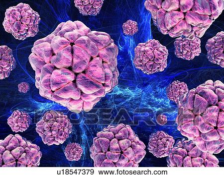 Stock Photo - Virus research, conceptual computer artwork.. Fotosearch