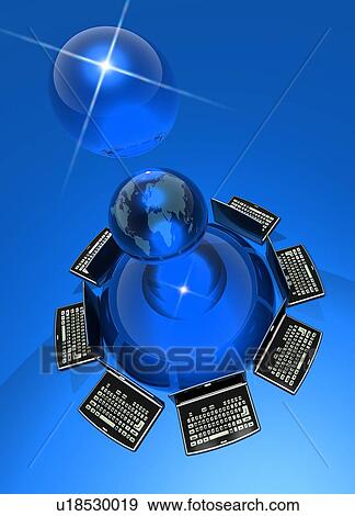 Stock Photo - World wide web, conceptual computer artwork.. Fotosearch