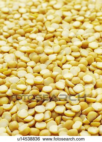 Stock Photograph - Yellow split peas.. Fotosearch