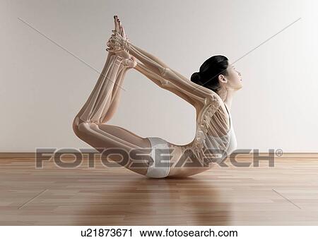 Stock Image - Yoga, computer artwork.. Fotosearch