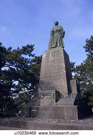 Stock Photo - A Statue of Sakamoto Ryoma . Fotosearch
