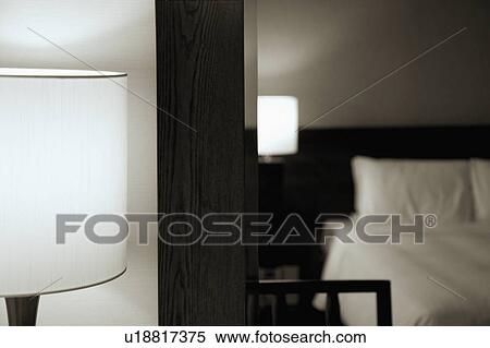 Bed in Mirror and Floor Lamp View Large Photo Image Stock Photography - Bed in Mirror and Floor Lamp. Fotosearch