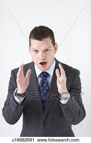 Stock Image - Businessman at Desk. Fotosearch