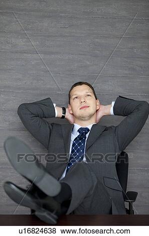Stock Photo - Businessman at Desk. Fotosearch