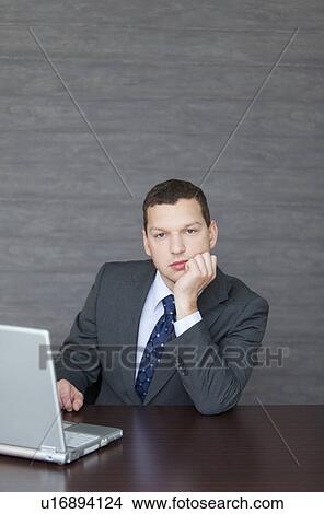 Businessman With Laptop View Large Photo Image Picture - Businessman With Laptop. Fotosearch