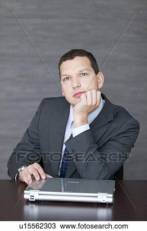 Businessman With Laptop View Large Photo Image Stock Image - Businessman With Laptop. Fotosearch