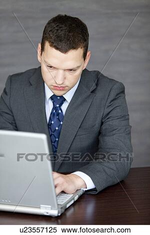 Businessman With Laptop View Large Photo Image Stock Photography - Businessman With Laptop. Fotosearch