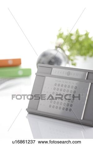 Stock Photo - Calendar on Desk. Fotosearch