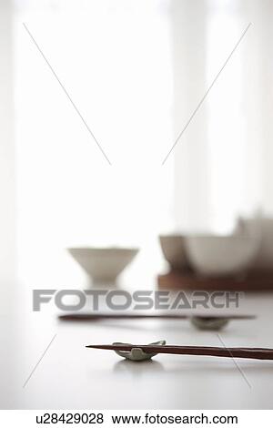 Chopsticks and Tea Set View Large Photo Image Stock Photo - Chopsticks and Tea Set. Fotosearch