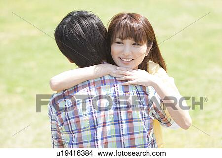 Picture - Couple Hugging. Fotosearch