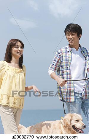 Couple With Dog View Large Photo Image Stock Image - Couple With Dog. Fotosearch