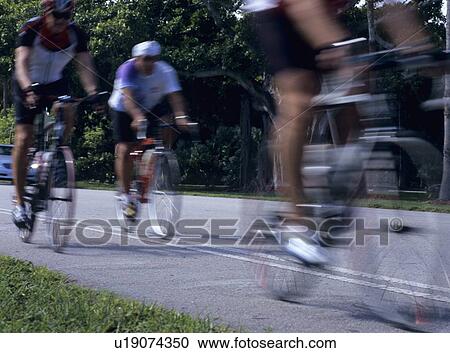 Stock Image - Cyclists, Florida, USA. Fotosearch